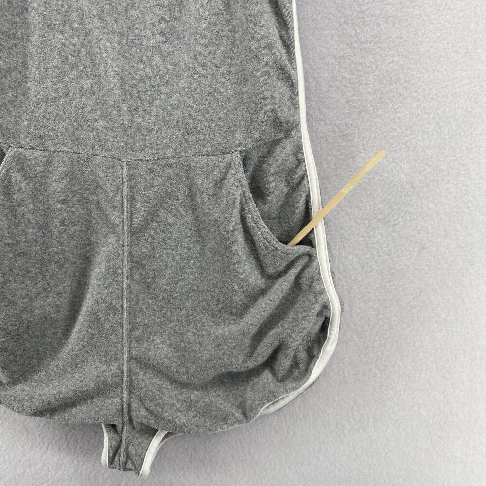 FREE PEOPLE Romper S FP Movement Ringleader Terry Runsie Halter Backless Gray - Picture 7 of 16